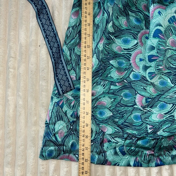 H&M Blue Sleeveless V-Neck Mini Dress peacock - Picture 4 of 7